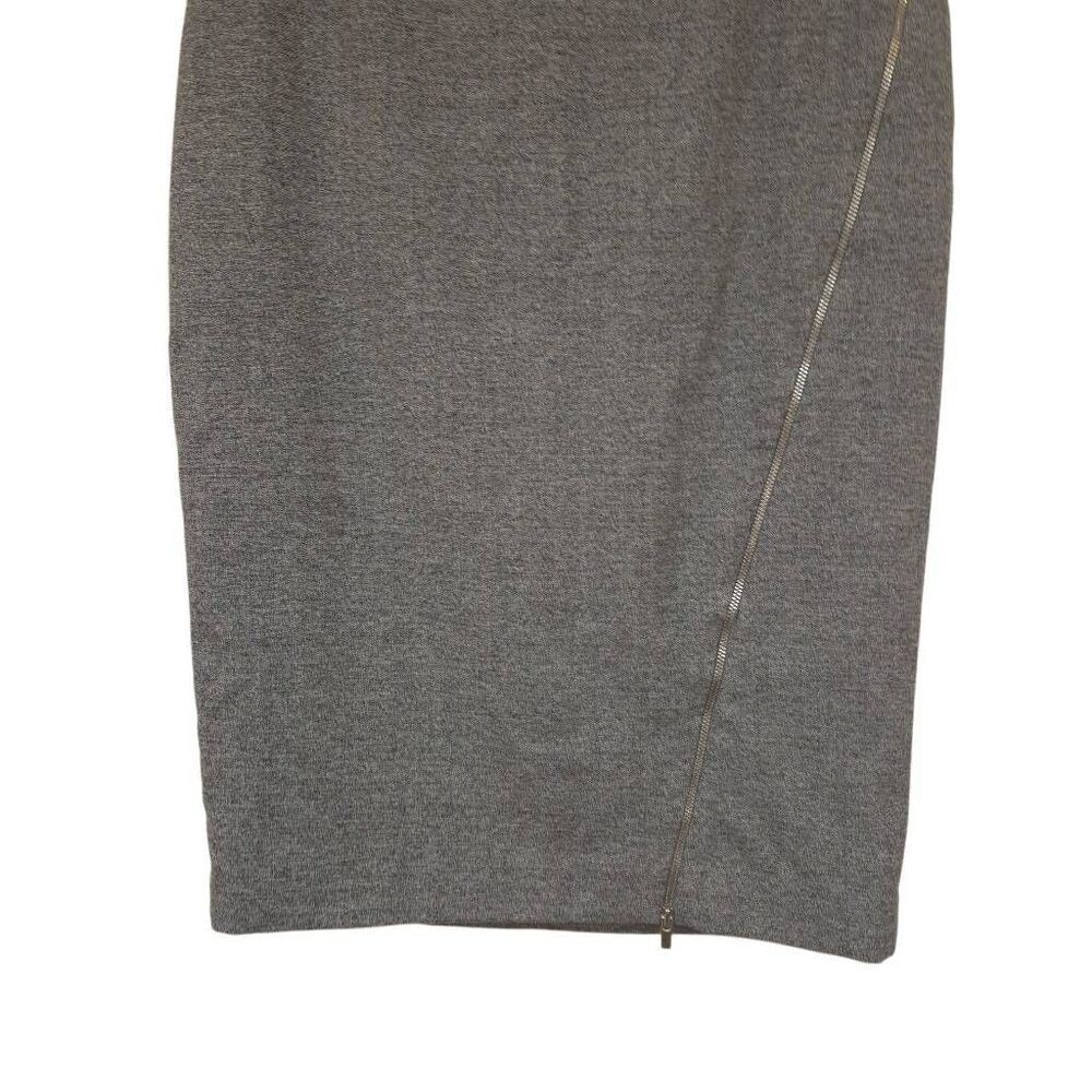 Banana Republic Women's Charcoal Gray Poly/Viscose/Spandex Knit Assymetrical Zip - Picture 4 of 10